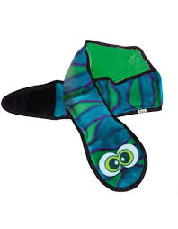 Outward Hound Dog Toy Invincibles Snake 6 Squeak Blue Green My