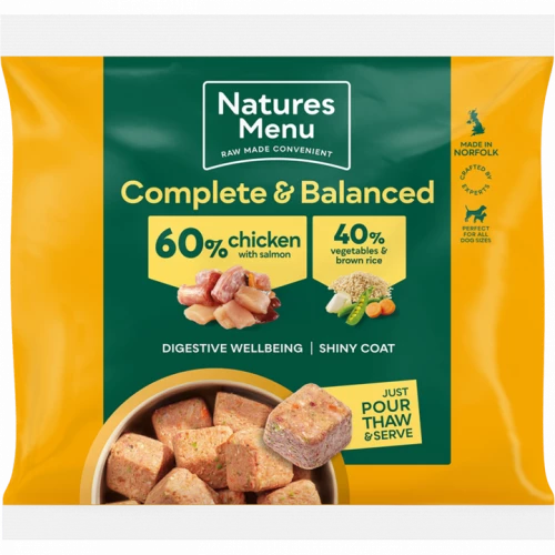 Natures Menu Raw Dog Food 60/40 Chicken With Salmon 1kg