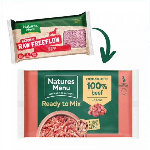 Natures Menu Raw Dog Food Free Flow Mince Beef 2kg