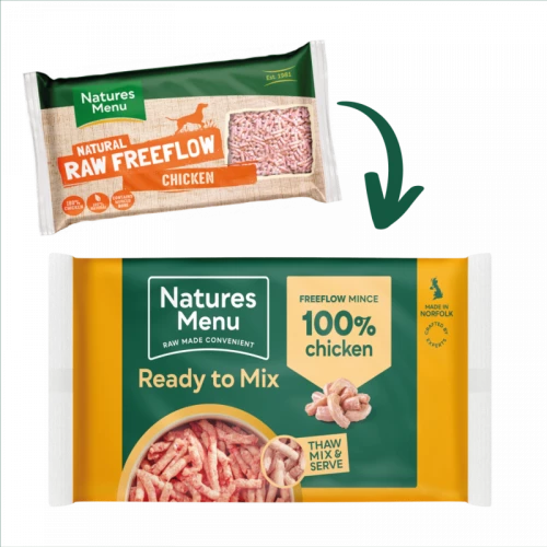 Natures Menu Raw Dog Food Free Flow Mince Chicken 2kg