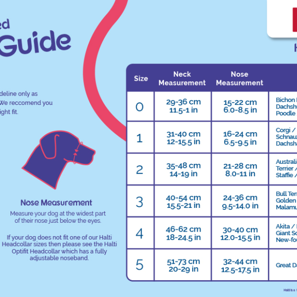 Halti size guide