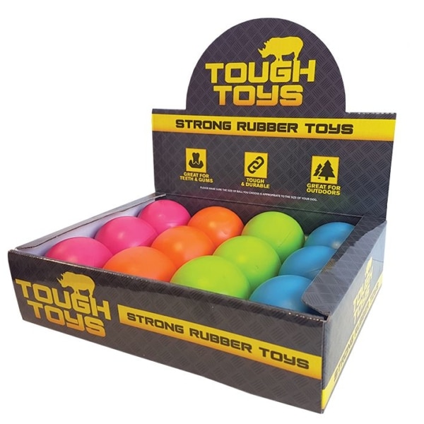 Happy Pet Dog Toy Solid 2.5" Rubber Ball Assorted