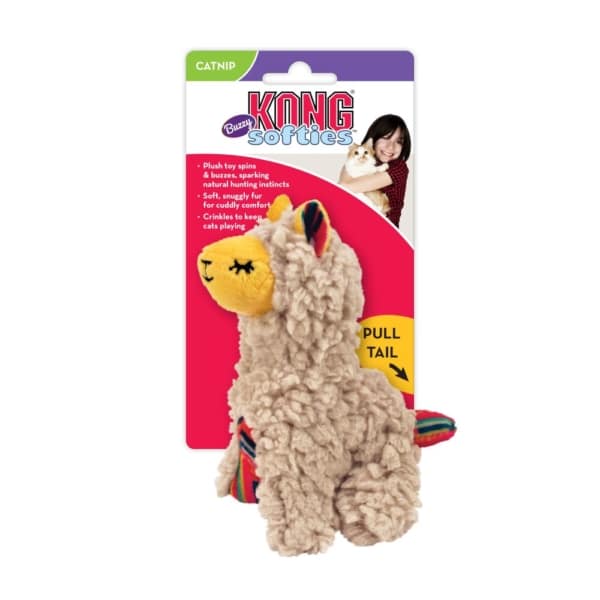 KONG cat toy buzzy softies llama