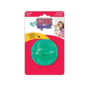 KONG dog toy squeezz dental ball