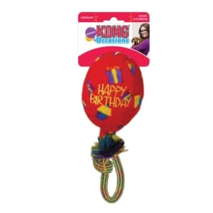 KONG Dog Toy Birthday Balloon red
