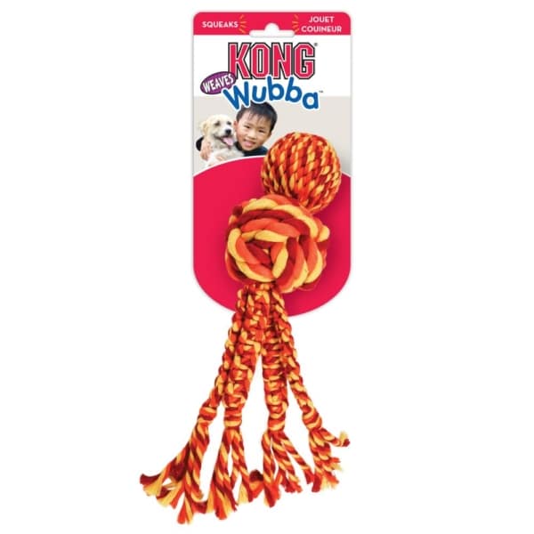 KONG Dog Toy wubba weaves with rope