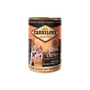 carnilove puppy salmon turkey tin