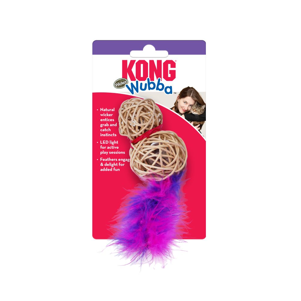 KONG Cat Toy Wubba Wicker Assorted
