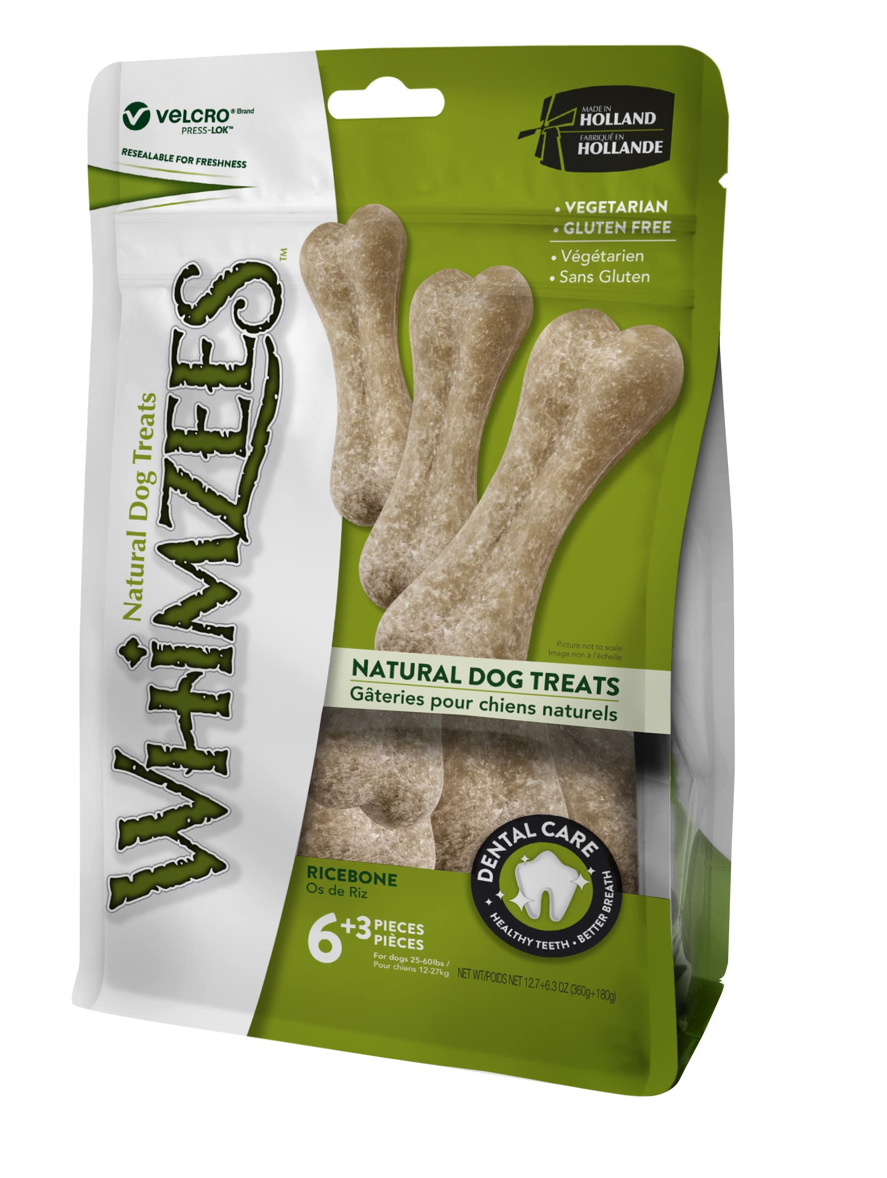 Whimzees Dog Treat Rice Bone Large 9 Pack My Pet HQ